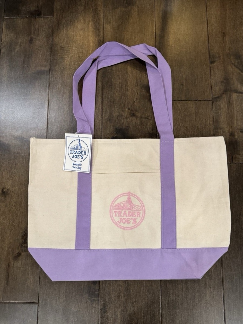 [Limited Edition] Trader Joe's Lavender Large Canvas Tote Bag